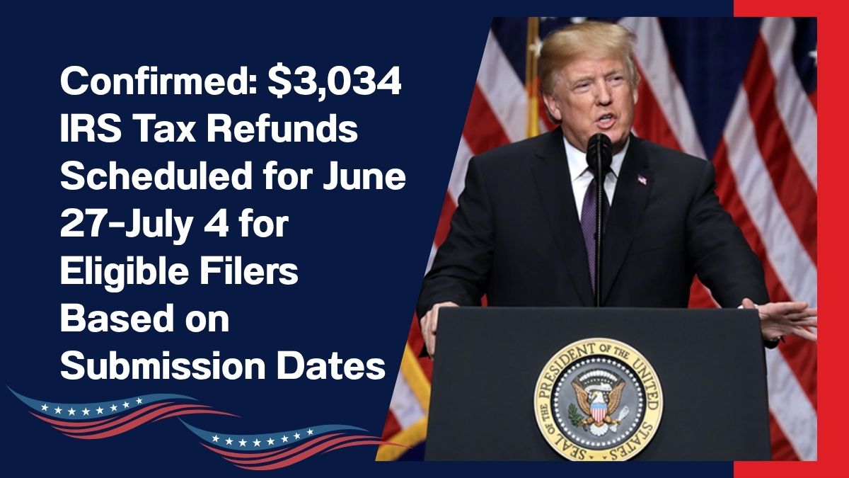 Confirmed: $3,034 IRS Tax Refunds Scheduled for June 27–July 4 for Eligible Filers Based on Submission Dates